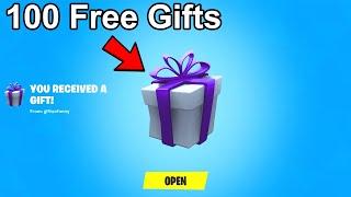 I Got 100 Fortnite Gifts For FREE