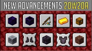10 NEW NETHER ADVANCEMENTS  Minecraft Snapshot 20w20a for Java Edition Minecraft 1.16 Nether Update