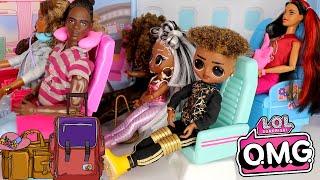 FAMILIES TRAVELLING - LOL Families Airport and Plane  Doll Travelling Movie