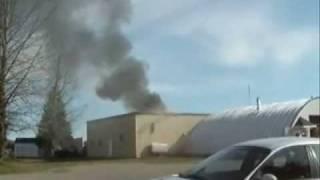 Incendie latelier de carroserie Delneuf à St-Raymond