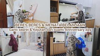 Beres beres dan menata belanja bulanan  Beres beres kamar berantakan  Kegiatan di rumah minimalis