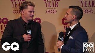 Travis Fimmel Talks SSM Vikings And The New Ned Kelly Film On The GQ Awards Red Carpet