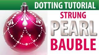 DIY Christmas Bauble Tutorial - How to dot paint a Christmas ball - Intermediate level project