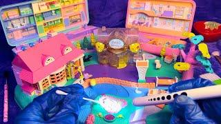 ASMR Cleaning Vintage Polly Pockets Whispered Tracing
