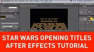 Star Wars opening title crawl tutorial in After Effects