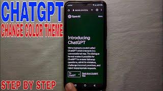  How To Change The Color Theme Of Chatgpt 