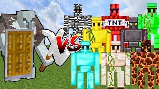 MUTANT VINDICATOR vs ALL EXTRA GOLEMS  Minecraft Mob Battle