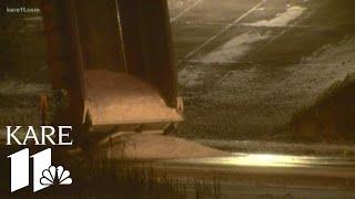 Oops MnDOT plow truck gets wedged under overpass