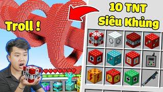 Minecraft Nhưng bqThanh Chế Tạo Ra 10 TNT Siêu Khủng Troll Ốc Nổ Banh Nhà...