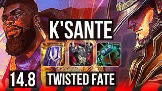 KSANTE vs TWISTED FATE TOP  Comeback 700+ games  KR Master  14.8