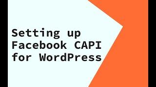 Facebook conversion API for WordPress