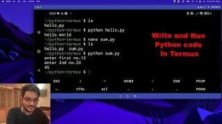 How to write python code in Termux