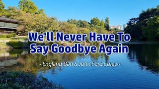 WELL NEVER HAVE TO SAY GOODBYE AGAIN - Karaoke Version - by England Dan & John Ford Coley