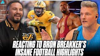 WWE Superstar Bron Breakkers Football Highlights ARE INSANE  Pat McAfee Reacts