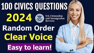 Practice 100 Civics Questions Random for US Citizenship interview 2024 2X