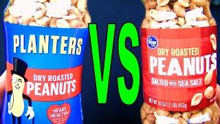 Planters vs Kroger Dry Roasted Peanuts - Which Ones Are Good or Bad? FoodFights Food Reviews for You