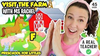Learn Farm Animals with Ms Rachel  Animal Sounds Old MacDonald Had A Farm  Videos for Toddlers