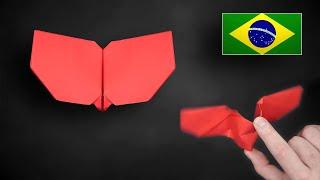 Origami Borboleta que Bate as Asas - Instruções em Português PT-BR
