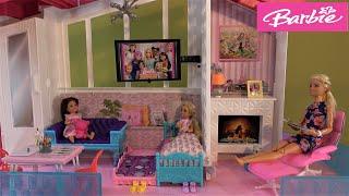 Barbie Sisters Best Sleepover Morning Routine in Barbie Dream House and Chelseas Puppy Game