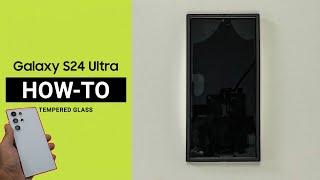 Samsung Galaxy S24 Ultra Tempered Glass Screen Protector installNo bubbles  Tutorial