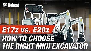 How to Choose the Right Mini Excavator Bobcat E17z vs. E20z 1-2t Comparison