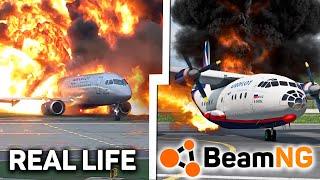 Airplane Crashes Based on Real Life Accidents #2 - Beamng Drive