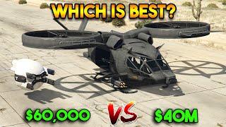 GTA 5 CHEAPEST VS MOST EXPENSIVE MILITARY HELICOPTER WHICH IS BEST?