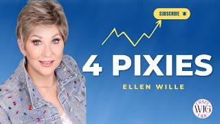 Ellen Wille  4 PIXIE WIGS  4 different styles and colors  Out of the box and ready to wear