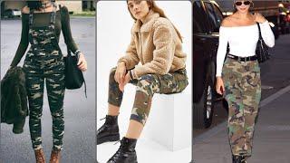 Trendy and amazing camouflage pants outfits for girls