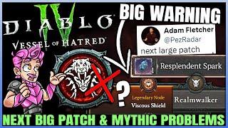 Diablo 4 - CONFIRMED Spiritborn is BROKEN Mythic Unique Bug New Patch Realmwalker Change & More