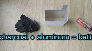 How to make charcoal battery with sea water and aluminum