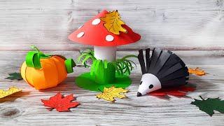 Простые осенние поделки из бумаги своими руками. 3 Fall or Autumn Craft for Kids  Easy DIY