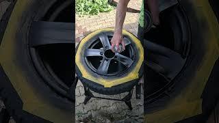 Upgrading our Lada Niva with black rims #lada #ЛадаНива