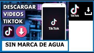 Como descargar de tik tok SIN MARCA DE AGUA  Descargar videos de Tik Tok