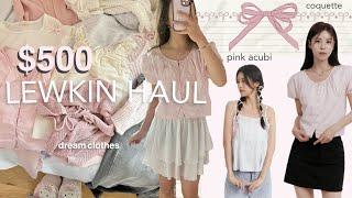 500$ LEWKIN try-on haul pink acubi balletcore coquette pinterest aesthetic