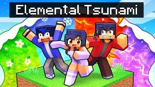 Trapped by an ELEMENTAL TSUNAMI In Minecraft