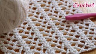 УЗОР легкий в вязании ВСЕГО ДВА РЯДА  Вязание крючком для начинающих SUPER EASY Pattern Crochet