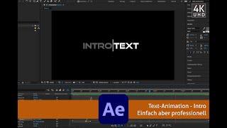 After Effects Einfache aber professionelle TEXT-ANIMATION - Intro - Tutorial - DEUTSCH