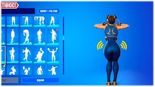 Fortnite SWEET SHOT Emote BUT Every Second is a DIFFERENT FEMALE Character.. 100% SYNC ️