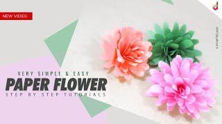 Easy Paper Flowers  Flower Making  Paper Flowers Easy DIY