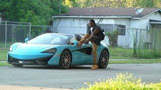 MCLAREN BAIT CAR IN THE HOOD ELECTRIC SEAT PRANK