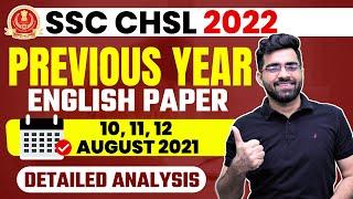 Previous Year English Paper- Detailed Analysis  SSC CHSL 2022  Tarun Grover