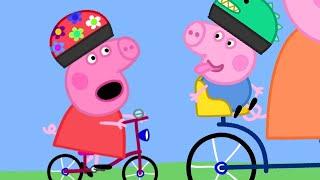 The Cycle Ride - Cartoons with Subtitles  Peppa Pig Official Family Kids Cartoon