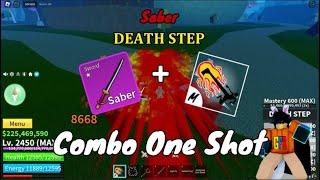 『 Saber + Death Step 』Bounty Hunting Montage  Blox Fruits RACE V4  SnakeTheGame