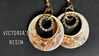 Glamorous handmade jewelry  UV resin earrings DIY