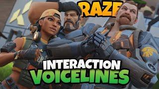 Valorant - Raze Interaction Voice lines With Other Agents