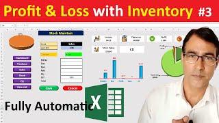 How to calculate Profit & Loss in excel with Stock Management  Fully Automatic Stock Maintain - 3