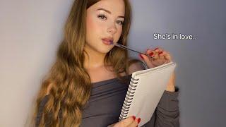 ASMR  girl in the back of class has a BIG crush on you pt 2 role play