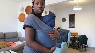 Vlog Mars 2020  je porte mon bébé en écharpe Amy chaton