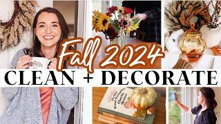 ️*NEW* FALL Declutter Clean + Decorate with me  COZY + MINIMAL Autumn Decor Ideas 2024 pt1